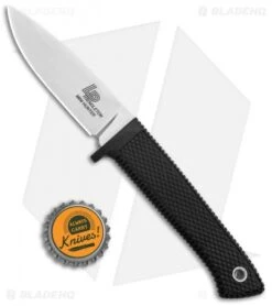 Cold Steel Pendleton Mini Hunter Fixed Blade Knife Black Kray-Ex (2.9" Satin) -Knives World Shop Cold Steel Pendleton Mini Hunter Black Satin BHQ 126305 jr bottlecap 2