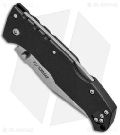 Cold Steel Pro Lite Clip Point Tri-Ad Lock Knife Black GFN (3.5" SW) CS-20NSC -Knives World Shop Cold Steel Pro Lite Clip Point Black 20NSC BHQ 51988 jr spine