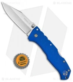 Cold Steel Pro Lite Clip Point Tri-Ad Lock Knife Blue GFN (3.5" Satin) 20NSCLU -Knives World Shop Cold Steel Pro Lite Pro GFN Blue Clip Point 20NSCLU BHQ 51989 jr bottlecap 2