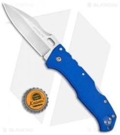 Cold Steel Pro Lite Sport Tri-Ad Lock Knife Blue GFN (3.5" Satin) 20NVLU -Knives World Shop Cold Steel Pro Lite Pro GFN Blue Sport 20NVLU BHQ 51993 jr bottlecap 2