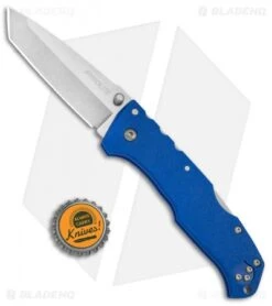 Cold Steel Pro Lite Tanto Tri-Ad Lock Knife Blue GFN (3.5" Satin) 20NSTLU -Knives World Shop Cold Steel Pro Lite Pro GFN Blue Tanto 20NSTLU BHQ 51990 jr bottlecap 2