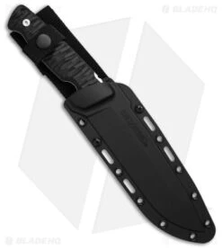 Cold Steel Razor Tek Fixed Blade Knife Black GFN (6.5" Satin) -Knives World Shop Cold Steel Razorback FB Knife Black GFN 6in Satin BHQ 139982 td sheath