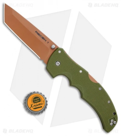 Cold Steel Recon 1 Tanto Lockback Knife Desert Warrior G-10 (4" Copper) 6 Cold Steel Recon 1 Tanto Lockback Knife Desert Warrior G-10 (4" Copper) - Image 4