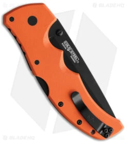 Cold Steel Recon 1 Tanto Lockback Knife Orange G-10 (4" Black) -Knives World Shop Cold Steel Recon 1 Tanto Point Plain Edge Orange Black BHQ 176947 jr side