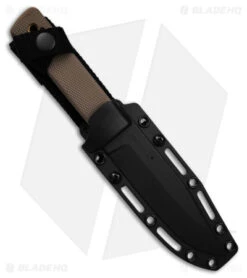 Cold Steel SRK-C Compact Fixed Blade Knife Dark Earth Kray-Ex (5" Black SK-5) -Knives World Shop Cold Steel SRK Compact FBK Dark Earth Kray Ex 5in Black SK 5 BHQ 158051 td side