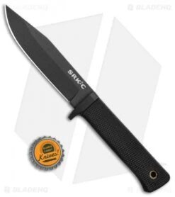 Cold Steel SRK-C Compact Fixed Blade Knife Kray-Ex (5" Black) 49LCKD -Knives World Shop Cold Steel SRK Compact Kray Ex 49LCKD BHQ 106762 jr bottlecap