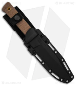 Cold Steel SRK Search Rescue Fixed Blade Knife Tan Polymer (6" Black ) -Knives World Shop Cold Steel SRK Search Rescue FB Knife Tan Polymer 6in Black BHQ 158054 td side