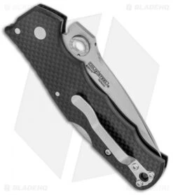 Cold Steel Silver Eye Elite Tri-Ad Lock Knife Carbon Fiber (3.5" Satin) 62QCFB -Knives World Shop Cold Steel Silver Eye Elite Tri Ad Lock CF Satin 62QCFB BHQ 121237 jr side
