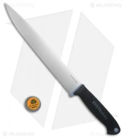 Cold Steel Slicer Fixed Blade Kitchen Knife (9" Satin) 59KSSLZ -Knives World Shop Cold Steel Slicer Kitchen Knife CS59KSLZ BHQ 44099 jr bottlecap