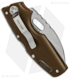 Cold Steel Tuff Lite Tri-Ad Lock Knife Flat Dark Earth (2.5" Satin) 20LTF -Knives World Shop Cold Steel Tuff Lite Tri Ad Flat Dark Earth 20LTF BHQ 51975 jr side