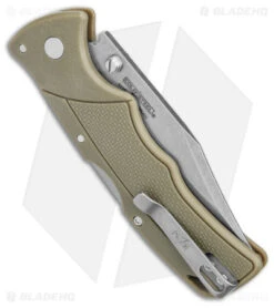 Cold Steel Verdict Clip Point Tri-Ad Lock Knife FDE GFN (3" Stonewash) -Knives World Shop Cold Steel Verdict Tri Ad CP FDE GFN SW BHQ 139974 jr side