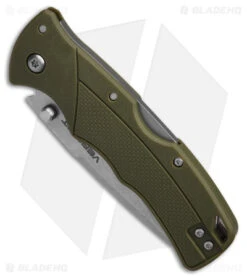 Cold Steel Verdict Tri-Ad Lock Knife Spear Point OD Green GFN (3" SW) -Knives World Shop Cold Steel Verdict Tri Ad Lock Knife Spear Point OD Green GFN 3in SW BHQ 139978 td spine