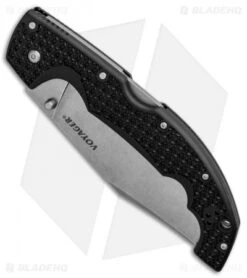 Cold Steel Voyager XL Clip Point Tri-Ad Lock Knife (5.5" Stonewash AUS-10A) -Knives World Shop Cold Steel Voyager XL CP Tri Ad SW 29AXC BHQ 86901 jr spine