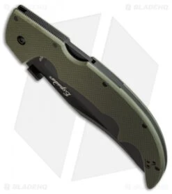 Cold Steel Espada Large Lockback Knife OD Green G-10 (5.5" Black) 62NGLVG -Knives World Shop cold steel lg espada 62nglvg bottom cm